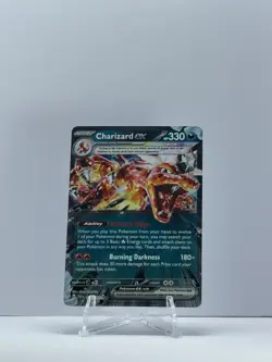 CHARIZARD EX 054/091 DOUBLE RARE PALDEAN FATES POKEMON NEAR MINT - Image 1