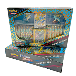 Lot of (2) Pokemon TCG CZ Shiny Zacian Premium Figure Collection Boxes SEALED - Image 1