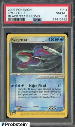 2003 Pokemon Black Star Promo #001 Kyogre EX PSA 8 NM-MT - Image 1