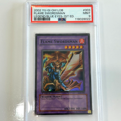 Yu-Gi-Oh! "Flame Swordsman" 1st Edition LOB-003 MINT PSA 9 Vintage - Image 2