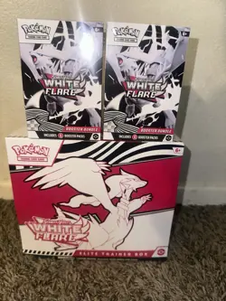 Pokemon TCG Scarlet Violet White Flare Etb/Booster Bundle x2 Factory Seal - Image 1