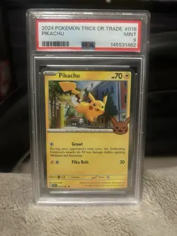 2024 Pokemon Trick or Trade Pikachu Card PSA 9 - Image 1