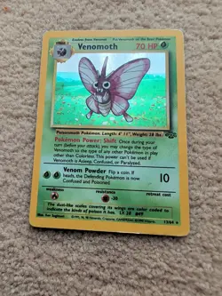 Pokemon Jungle Venomoth Holo Rare HP Card 13/64 English 1999 - Image 1