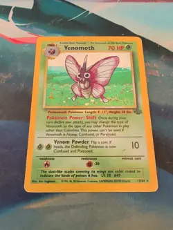 Pokemon Jungle Venomoth Holo Rare HP Card 13/64 English 1999 - Image 2