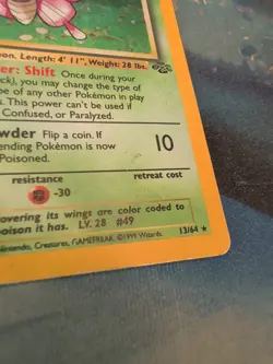 Pokemon Jungle Venomoth Holo Rare HP Card 13/64 English 1999 - Image 3