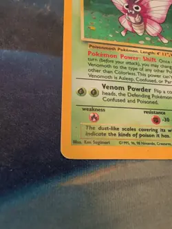 Pokemon Jungle Venomoth Holo Rare HP Card 13/64 English 1999 - Image 4