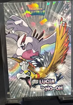 Rare Pokemon Halloween Full Art Lugia & Ho-oh Database Low Pop Card 🎃 - Image 1