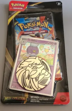 Pokemon Mega Evolution - Single Pack Blister: Drifblim Promo Card W/Coin - Image 4