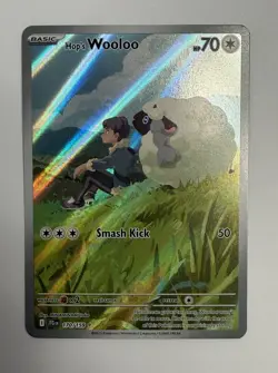 Pokemon TCG Hop's Wooloo 170/159 Sv09: Journey Together IR Holo Card - Image 1