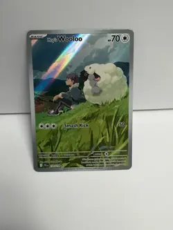 Pokemon TCG Hop's Wooloo 170/159 Sv09: Journey Together IR Holo Card - Image 3