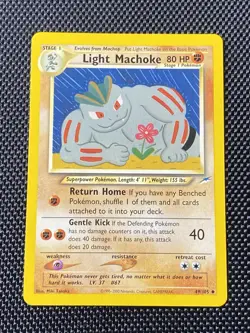 Pokemon TCG Neo Destiny Light Machoke Card 49/105 2002 LP/NM - Image 1