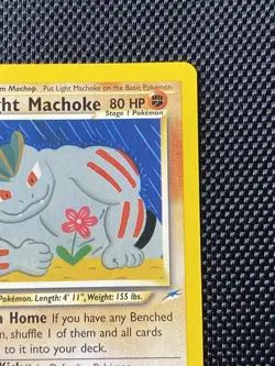 Pokemon TCG Neo Destiny Light Machoke Card 49/105 2002 LP/NM - Image 3