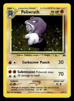 Poliwrath 9/75 Holo Rare Neo Discovery Pokemon Card - Image 1