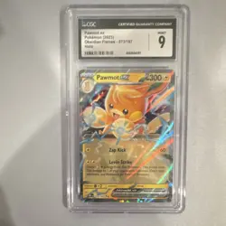 Pokemon Pawmot ex CGC 9 Double Rare Holo SV03 Obsidian Flames 073/197 Card - Image 1