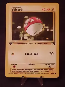 Voltorb 69/82 - 1st Edition Team Rocket Vintage Pokemon Card - VLP-NM - Image 1