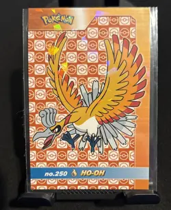Rare Pokemon Shiny Full Art #250 Ho-oh Low Pop Cracked Ice Holo Card ⭐ - Image 1