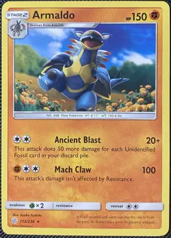 Armaldo 112/236 Sm-Cosmic Eclipse Regular - Pokemon Card - Image 1