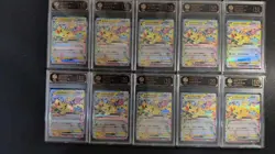 2025 Pokemon Japanese Pikachu ex 044/193 TOC 10 PRISTINE Graded Card Lot*10 GL15 - Image 1