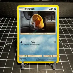 Psyduck Pokemon Detective Pikachu Card 7/18 Holo TCG NM Raw 2019 - Image 1