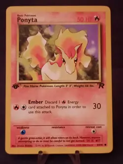 2000 Pokemon Card Team Rocket 1st Edition 64/82 Ponyta NM-MINT - Image 1