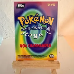 Charmander #04 Non-Holo Topps Black Label Vintage Pokemon Cards E4 of 12 - Image 2