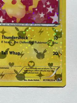 Pikachu RC7/RC25 Legendary Treasures MP Holo Pokemon Card 2013 - Image 4