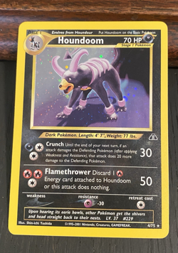 Pokemon Card - Houndoom 4/75 Holo Neo Discovery Stage 1 - Image 1