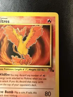Moltres - 27/62 - WOTC Fossil Set Rare Pokemon Card - LP - Image 3