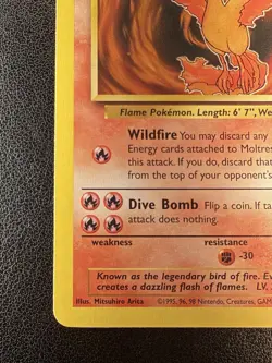 Moltres - 27/62 - WOTC Fossil Set Rare Pokemon Card - LP - Image 5