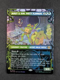 2026 MTG MIKEY & DON, PARTY PLANNERS #0246 TMNT Foil Showcase Rare English - Image 1