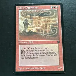 Magic the Gathering Wall of Opposition Legends Series, LP Condition - Image 1