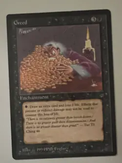 Magic the Gathering MTG Legends Greed NM (Beta Bob) - Image 1