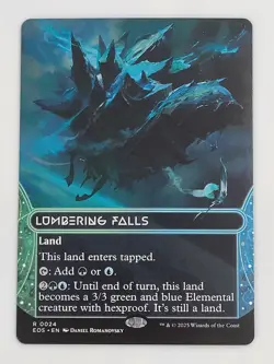 2025 MTG Edge of Eternities Stellar Sights Lumbering Falls Borderless #24 Mint - Image 1