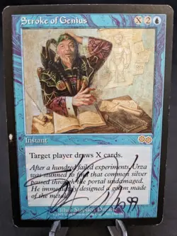 Stroke of Genius (100) | MTG Magic Urza's Saga | Misprint | Artist Signed | MP - Image 1