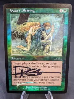 Gaea's Blessing FOIL | MTG Magic Promo | Foil Error Misprint | Artist Signed - Image 1