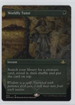 Alternate-Art Borderless - Worldly Tutor Foil Magic: Dominaria Remastered DMR - Image 1
