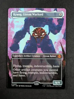 2026 Magic: The Gathering KRANG, UTROM WARLORD #0221 TMNT Borderless Mythic Rare - Image 1