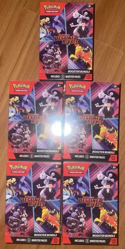 Pokemon TCG Scarlet & Violet Destined Rivals Booster Bundle LOT OF 5 IN HAND - Image 1