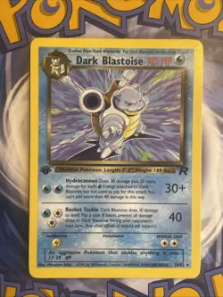 1ST EDITION POKEMON TEAM ROCKET - DARK BLASTOISE 20/82 -NON HOLO - RARE LP - Image 1