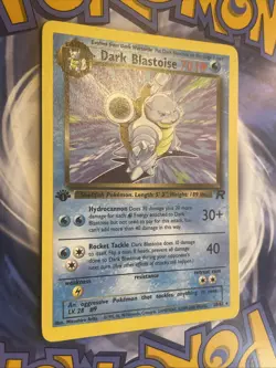1ST EDITION POKEMON TEAM ROCKET - DARK BLASTOISE 20/82 -NON HOLO - RARE LP - Image 2