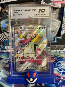 Pokemon TCG Paldean Fates Skeledirge ex Black Star Promo SVP081 CAG 10 - Image 1