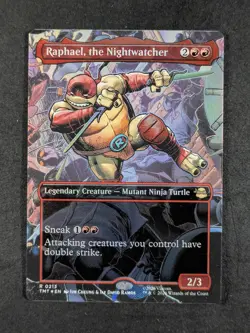 2026 MTG RAPHAEL, THE NIGHTWATCHER #0213 TMNT Foil Borderless Rare English - Image 1