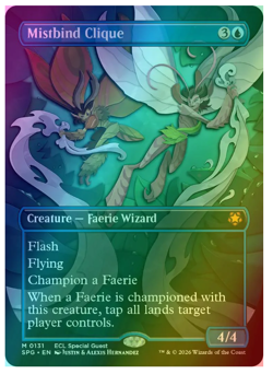 Mistbind Clique - Foil - Borderless Special Guests Lorwyn Eclipsed MTG - Image 1