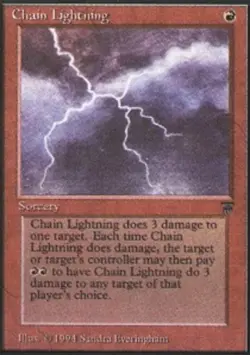 MTG - Chain Lightning - Legends - MP, English Magic FLAT RATE SHIP - Image 1