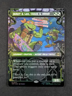 2026 MTG MIKEY & LEO, CHAOS & ORDER #0247 TMNT Foil Showcase Rare English - Image 1