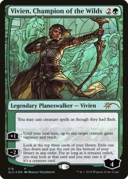 1x Vivien, Champion of the Wilds - Stained Glass (519) - Foil NM-Mint, English S - Image 1
