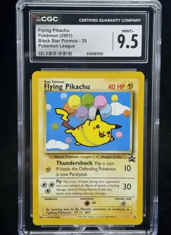Flying Pikachu #25 Black Star Promo Pokemon League 2001 CGC 9.5 🎈☁ - Image 1