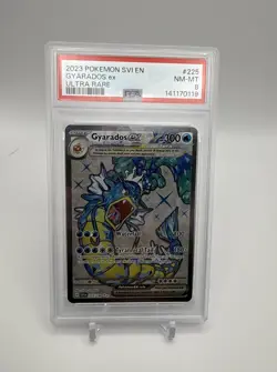 Pokemon TCG Ultra Rare Gyarados EX 225/198 Scarlet & Violet Base PSA 8 - Image 1