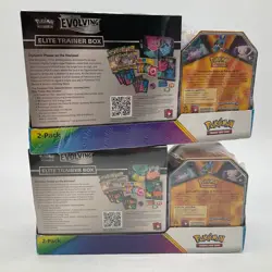 Lot of (2) Pokemon TCG SWSH Evolving Skies Costco Elite Trainer Box w/Tin SEALED - Image 2