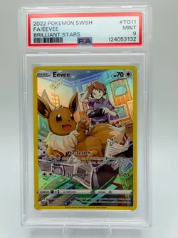 2022 POKEMON SWORD & SHIELD BRILLIANT STARS #TG11 FULL ART/EEVEE PSA 9 MINT - Image 1